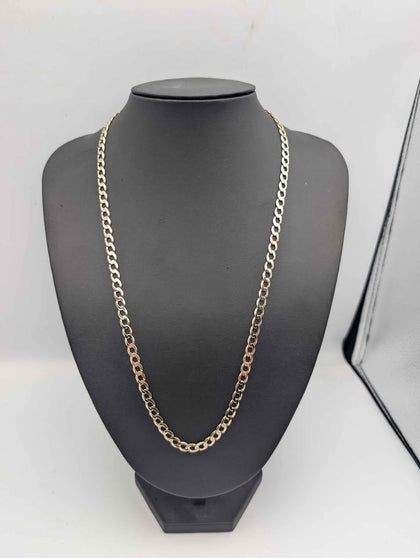 9ct Yellow Gold 5mm Thick Curb Chain Necklace - 24