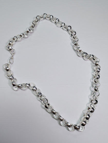 Brand new heavy silver beltcher chain