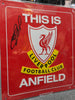 THIS IS ANFIELD SIGNED METAL PLAQUE BY STEVEN GERRARD PRESTON STORE