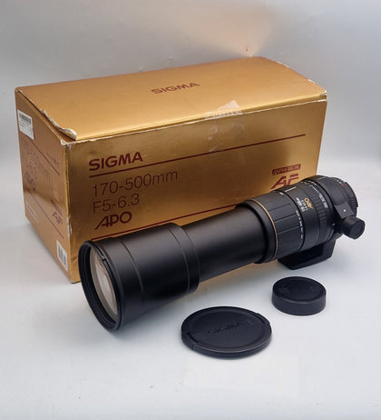 Sigma 170-500mm F5-6.3 Camera Lens for Nikon AF (With Carry Case & Box) **Like New**