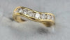 18ct Gold Diamond Wishbone Ring Size "I"