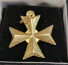 9ct Yellow Gold Maltese Cross - 2.4G - Hallmarked