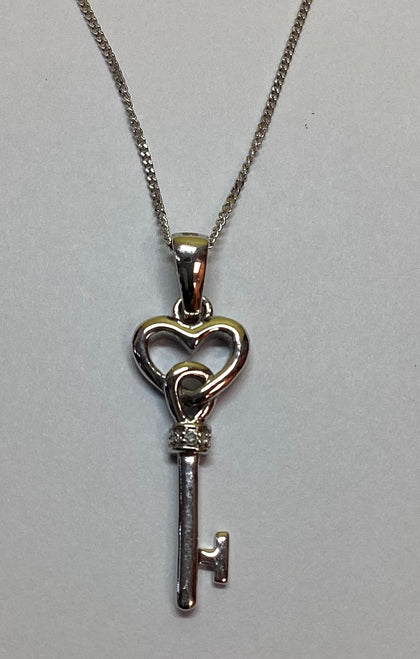 9CT White Gold Necklace 18”