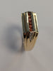 9ct Gold Ring With Red Stones Size S