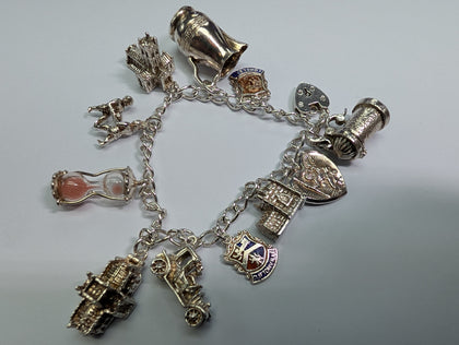 Sterling Silver Charm bracelet With Charms
