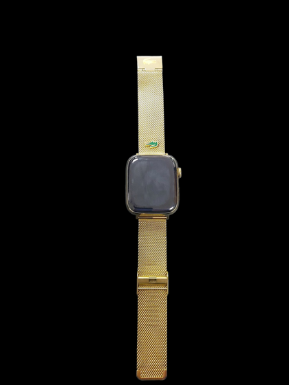Apple Watch Series 9 (2023) GPS 41 mm - lacoste gold strap - Sport band White