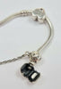 Pandora Bracelet with charms and safety chain 18cm