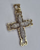 9ct gold cross pendant cz stones