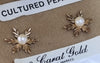 9ct gold pearl earrings
