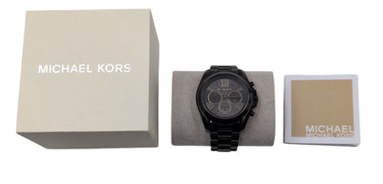 Michael Kors Bradshaw MK-5550 All-Black Stainless Steel Unisex Chronograph Watch