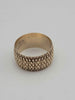 9ct Yellow Gold "Hobnail" Desgin Ladies Ring - Size P - 4.04 Grams