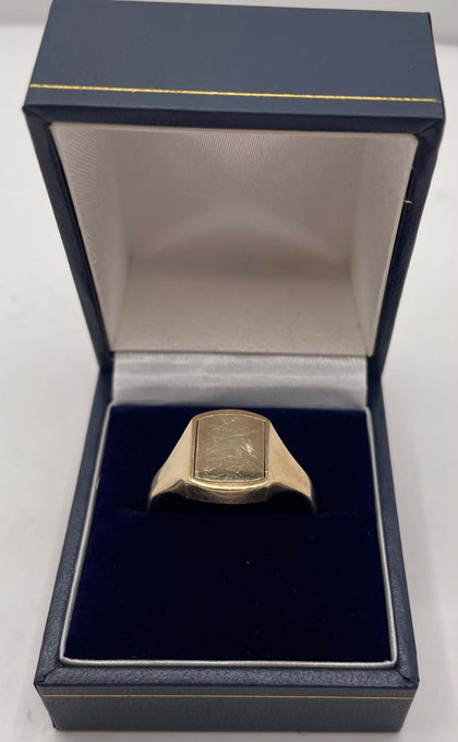 9ct gold masonic swivel ring (V)
