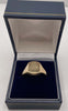 9ct gold masonic swivel ring (V)