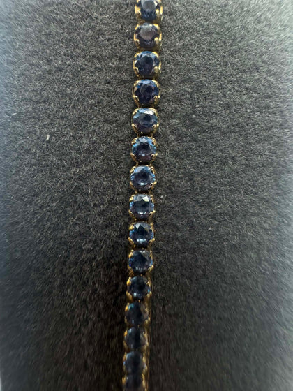 3.09g 14ct Blue Stone Gold bracelet 8