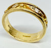 18ct yellow gold and diamond band ring size K