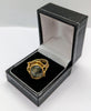 750 HALLMARKED 18CT, YELLOW GOLD, RING WITH LARGE STONE, SIZE:P/7.5, 10.0G, BOXED