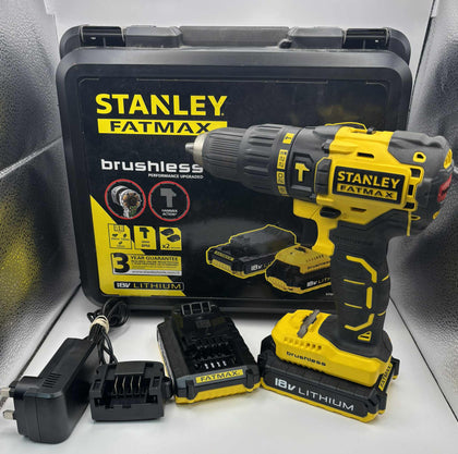 Stanley FatMax KFMCD628 Cordless 18V Brushless Hammer Drill with carry case & 2 x 18v battery