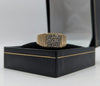 375 9CT Hallmark, Square-Faced Stone Cluster Ring, Size P, 5.13G