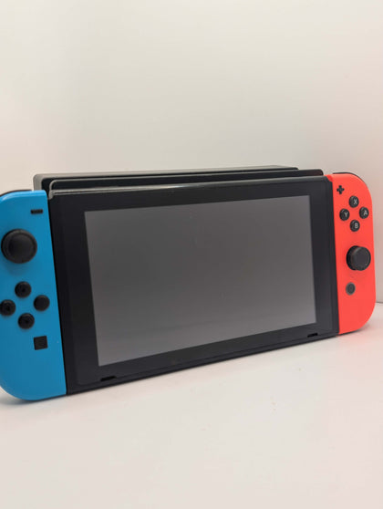 Nintendo Switch Console, 32GB + Neon Red/Blue Joy-Con, Boxed