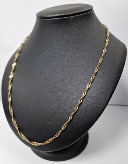 Gold Necklace 375 9ct 2.7G 18'' in Length