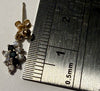 9CT Gold Earrings with Black Stones