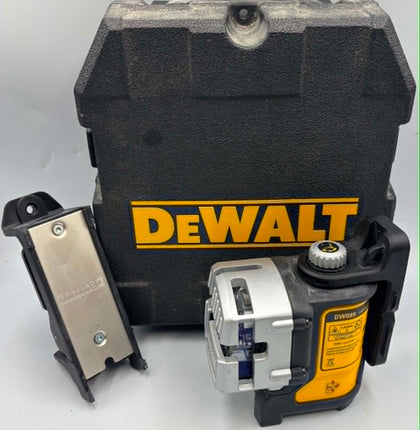 DEWALT DW089K 3-Way Self Levelling Multi Line Red Beam Laser with case