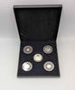 2019, 999 World's First Pure Silver Sovereign Five Coin Proof Set, Boxed