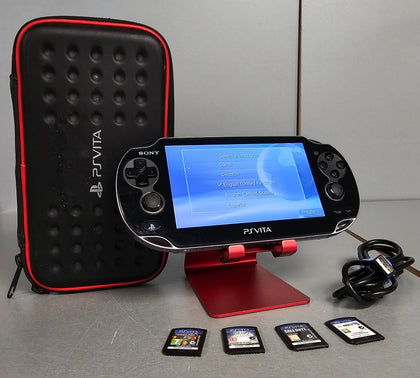 Sony Playstation Vita Console, Black Wifi + 4 Games
