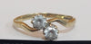 9CT - Yellow Gold Ring With Clear Stones - 1.65g - Size N - Hallmarked