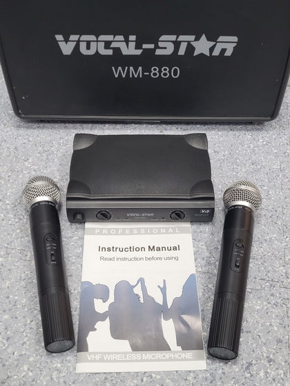 Vocal-Star WM-880 Professional VHF Twin Wireless Microphone Kit
