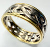 18ct yellow and white gold celtic knot ring size u 1/2