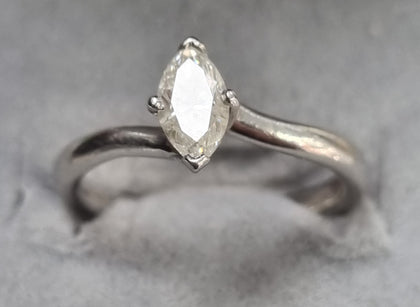 Platinum Diamond Ring 0.50CT Size