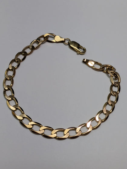 9CT GOLD CURB BRACELET