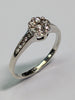 9ct White Gold Diamond Floral Ring - Size O