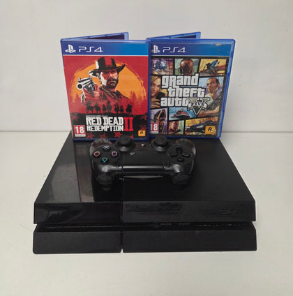 Playstation 4 Console, 500GB Black, & 2 Games Package