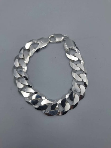 925 Sterling Silver Curb Bracelet - 9
