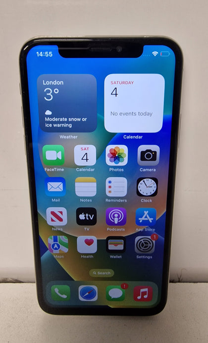 *January Sale ** Apple iPhone X 64GB Silver, Unlocked 75% Battery health