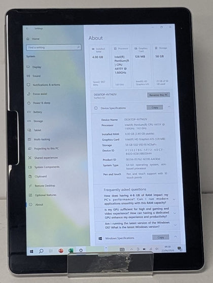 Microsoft Surface Go (1st Generation) - 64GB