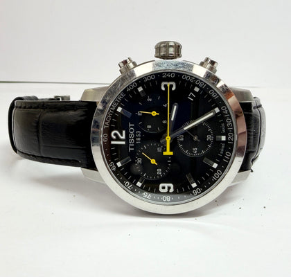 TISSOT PRC 200 Chronograph T055417A Men's Quartz Watch Black/Silver