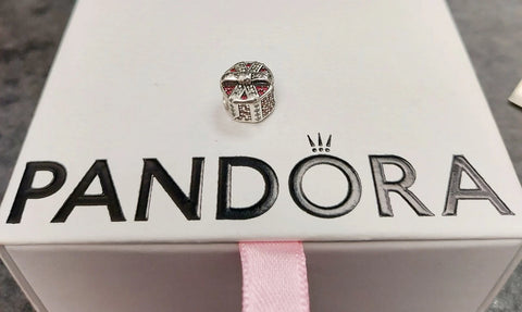 Genuine Pandora Red Shimmering Gift Charm S925 ALE - Retired