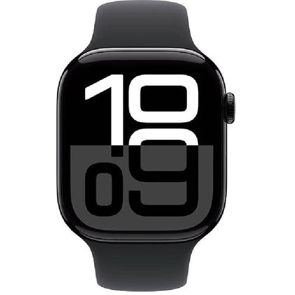 Apple Watch Series 10 - 46mm - GPS - Jet Black Aluminium Case - Black Sport Band - M/L