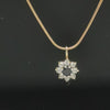 Hallmarked and tested 9Karat Gold 20" Necklace With Flower Pendent -3.21 Grams