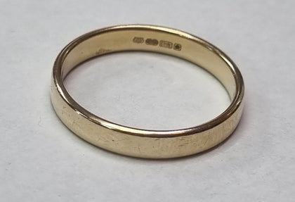 9ct Gold Wedding Band Size N