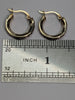 9ct Gold Cz Hoop Earrings