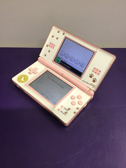 DS Lite Console, Pink, Boxed, Nintendogs cover.