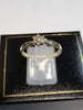 9CT Yellow Gold Ring with Clear Stones - Size R - 2.13G