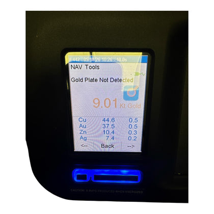 9K Yellow Gold With A Blue Stone, 2.4G, XRF Tested