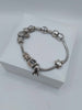 Pandora hallmarked bracelete with 9 charms( 4 charms not hallmarked )