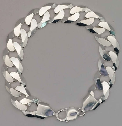 *BRAND NEW* 925 silver Curb Style Bracelet 47.28g 8.5