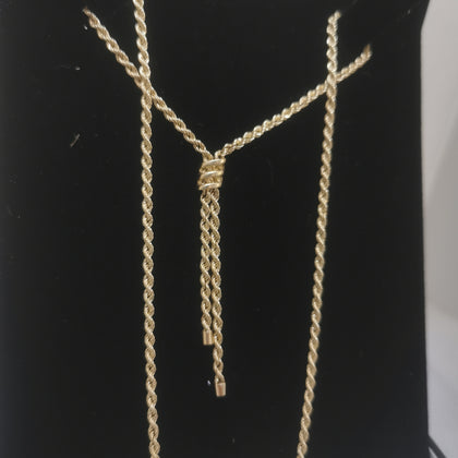 9K Gold 3.1G Rope Chain, 375 Hallmarked & Tested, Size: Length: 17